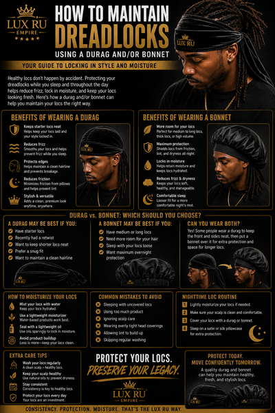 How to Maintain Dreadlocks Using a Durag and/or Bonnet