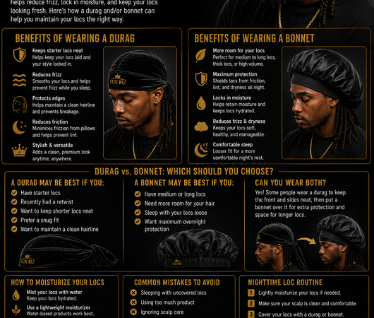 How to Maintain Dreadlocks Using a Durag and/or Bonnet